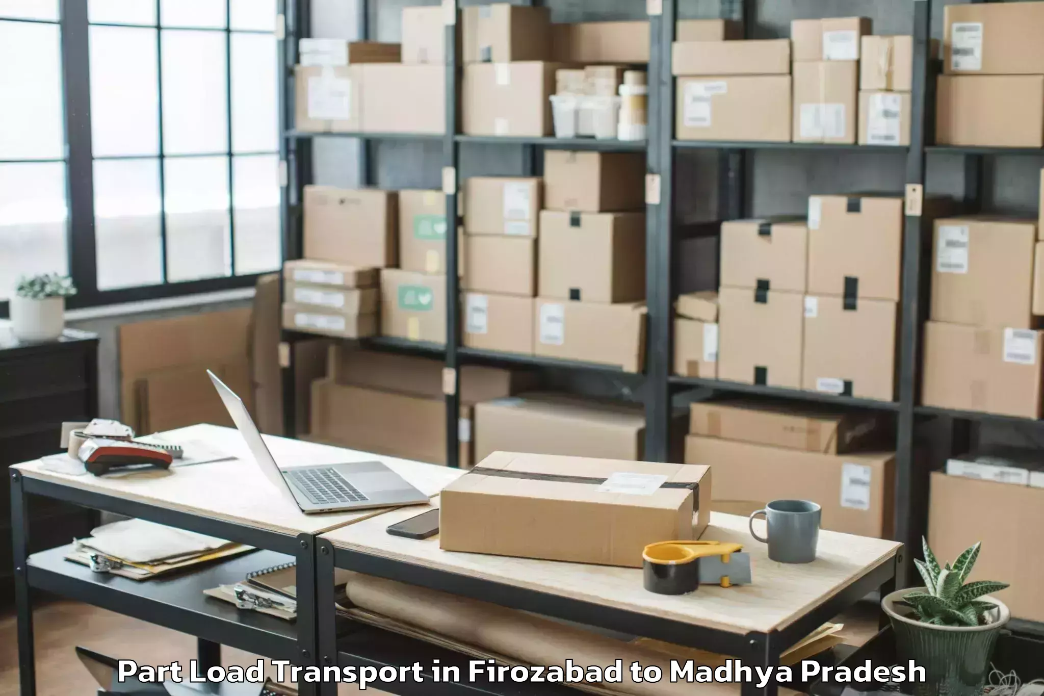 Top Firozabad to Dabra Part Load Transport Available